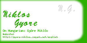 miklos gyore business card